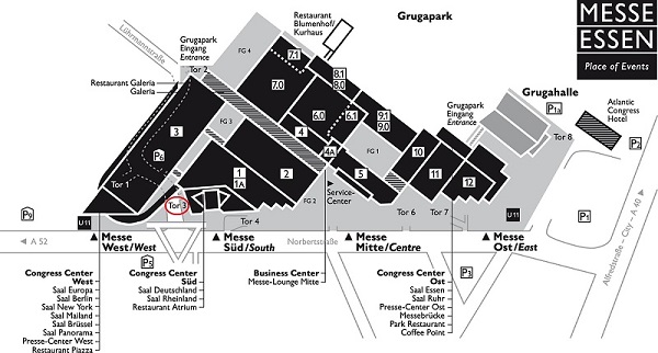 Lageplan Essen Messe