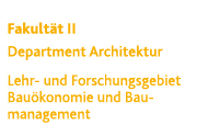 Architektur | Baumanagement und Bauökonomie